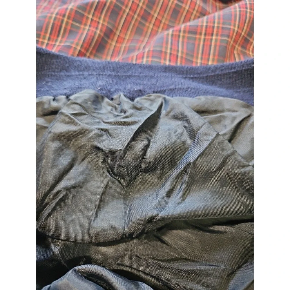 Vintage Bruce Clark  Pullover Plaid‎ Windbreaker Jacket Men's Size L Scotland